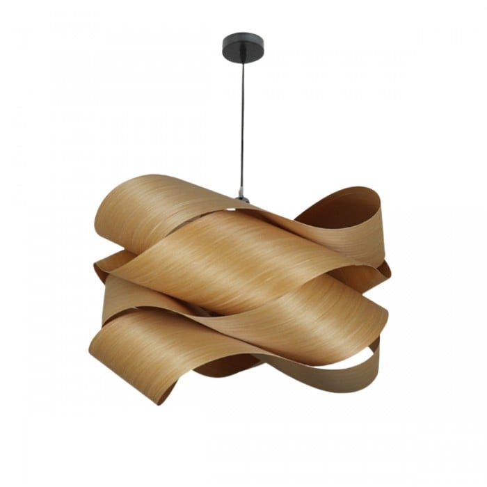Moderne onregelmatige houten hanglamp voor woonkamer HL695