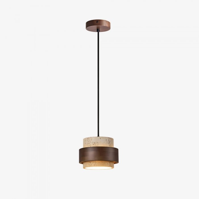 Lampa wisząca z trawertynu cylindrycznego HL488