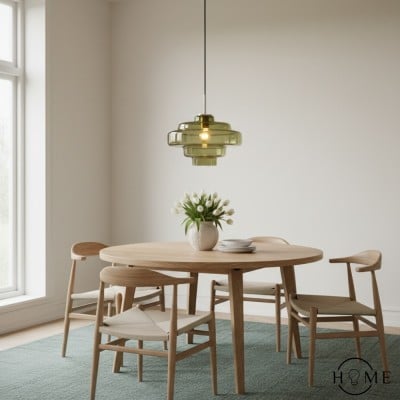Koloro Bauhaus Colorful Glass Pendant Light - Multi-Layer Kitchen Lamp HL1332
