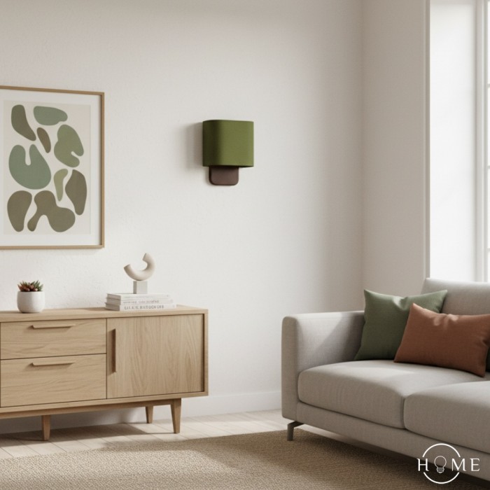 Elegancka lampa ścienna Nolvara z miękkim kloszem i metalowym ramieniem HL1432