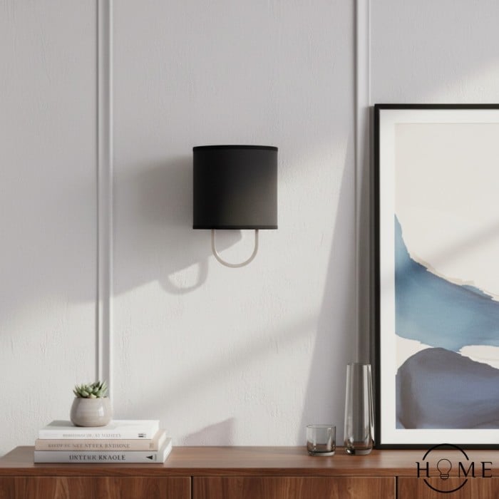 Nolvara Elegante Wandleuchte mit weichem Schirm und Metallarm HL1432