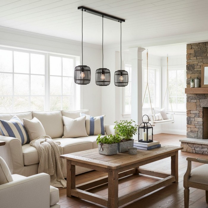 Yumeko Verstelbare Bamboe Hanglamp - Natuurlijke Kooi Plafondlamp Perfect voor Woon- en Eetkamer HL2197