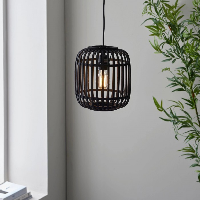 Yumeko Verstelbare Bamboe Hanglamp - Natuurlijke Kooi Plafondlamp Perfect voor Woon- en Eetkamer HL2197