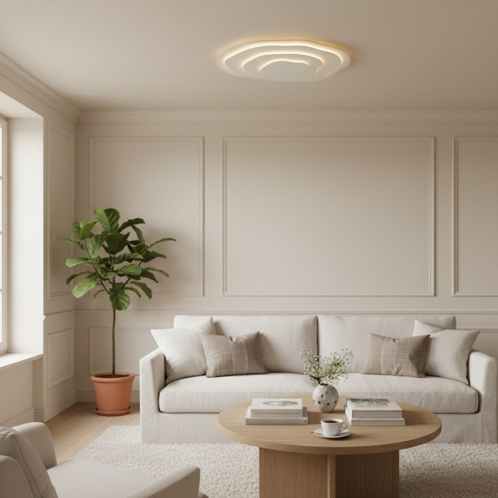 Aeris Mimir Wave-Form Acrylic Ceiling Light Modern Minimalist Surface Mount Lamp Living Room & Bedroom HL2000