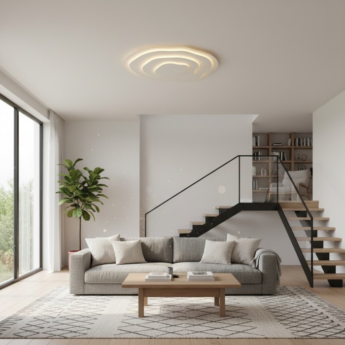 Aeris Mimir Wave-Form Acrylic Ceiling Light Modern Minimalist Surface Mount Lamp Living Room & Bedroom HL2000