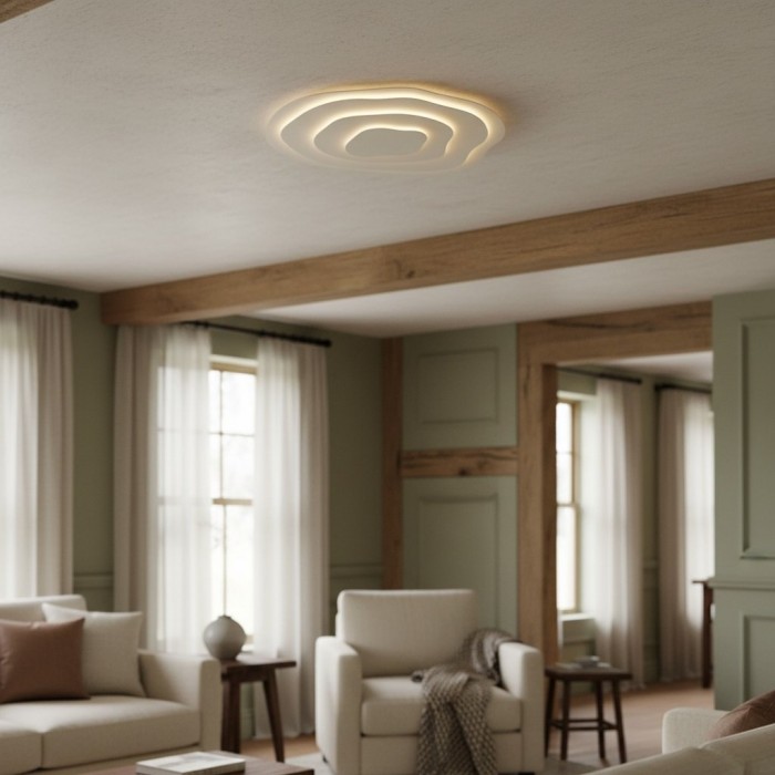 Aeris Mimir Wave-Form Acrylic Ceiling Light Modern Minimalist Surface Mount Lamp Living Room & Bedroom HL2000