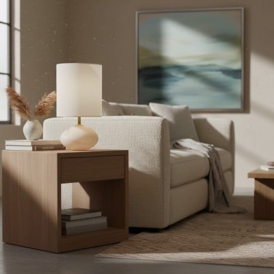 Albi Table Lamp Sleek Cylinder Base - Warm Glow for Modern Interiors and Small Spaces HL1903