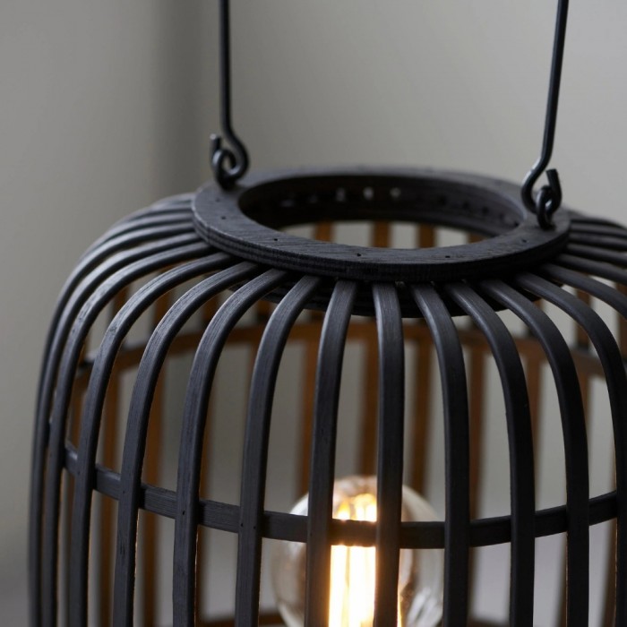 Yumeko Ambient Table Lamp - Open Bamboo Cage Design Stylish and Eco Friendly for Living & Bedroom HL2185