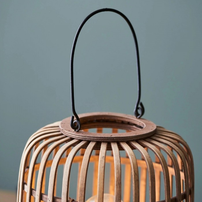 Yumeko Ambient Table Lamp - Open Bamboo Cage Design Stylish and Eco Friendly for Living & Bedroom HL2185