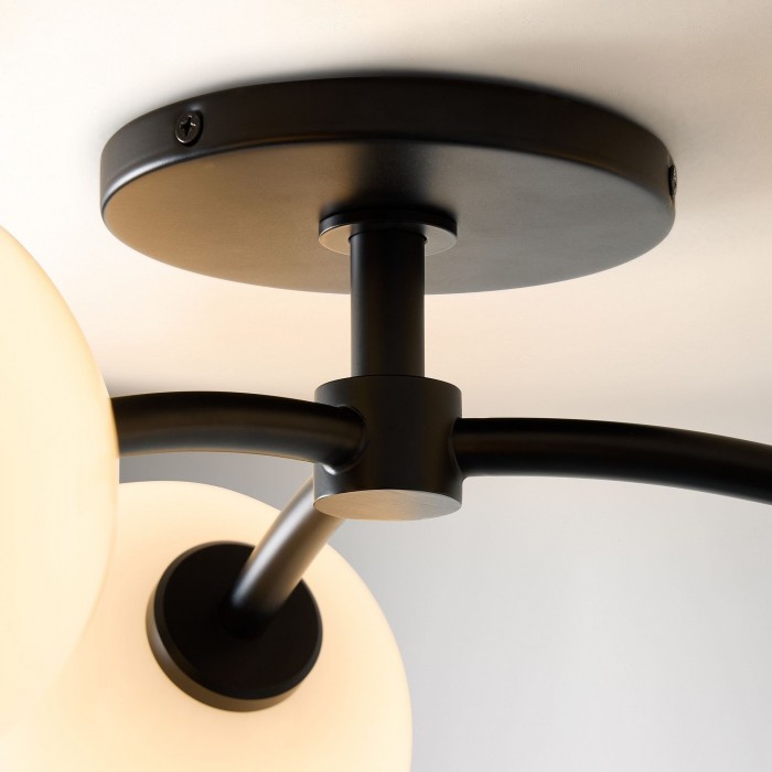 Arden Glass Contemporary 3 Light Ceiling Fixture - Sculptural Multi-Light Fixture for Living Spaces HL1974