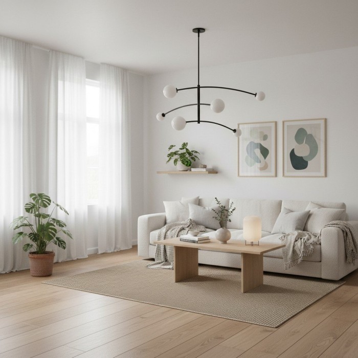 Arden Glass Pendant Chandelier - Minimalist Geometric Design for Modern Interiors HL1959