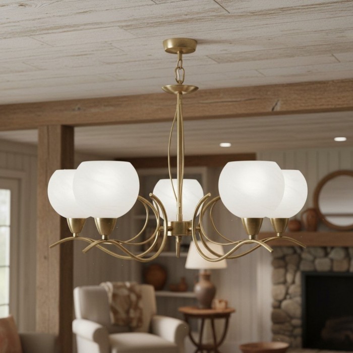 Armicora Multiple Lights Antique Chandelier - Elegant Metal Finish for Dining Rooms or Living Areas HL2135