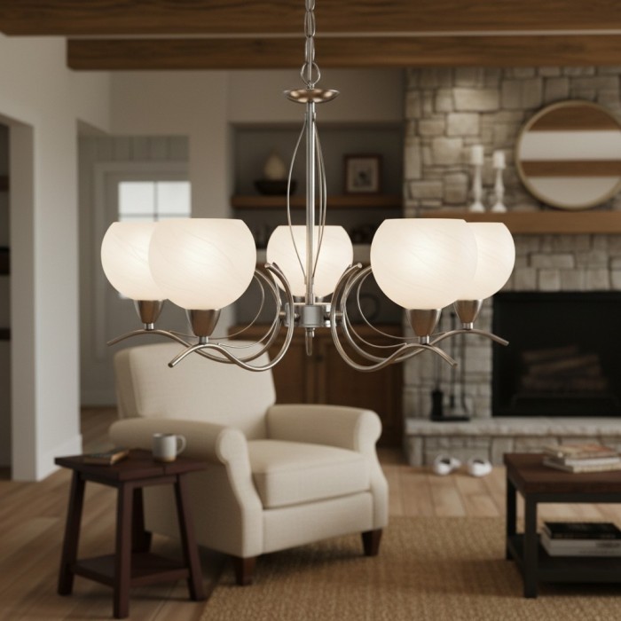 Armicora Multiple Lights Antique Chandelier - Elegant Metal Finish for Dining Rooms or Living Areas HL2135