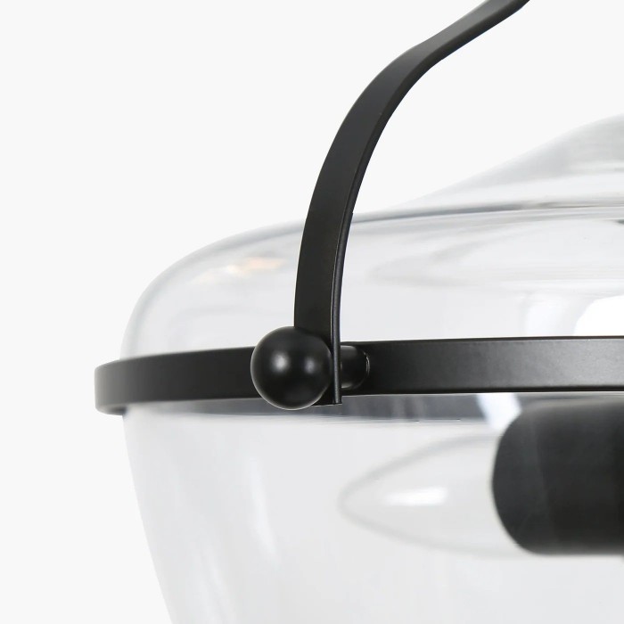 Lirra glazen hanglamp - Mid-century modern metalen frame voor keuken en woonkamer HL1963