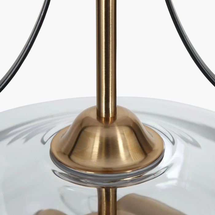 Lirra glazen hanglamp - Mid-century modern metalen frame voor keuken en woonkamer HL1963