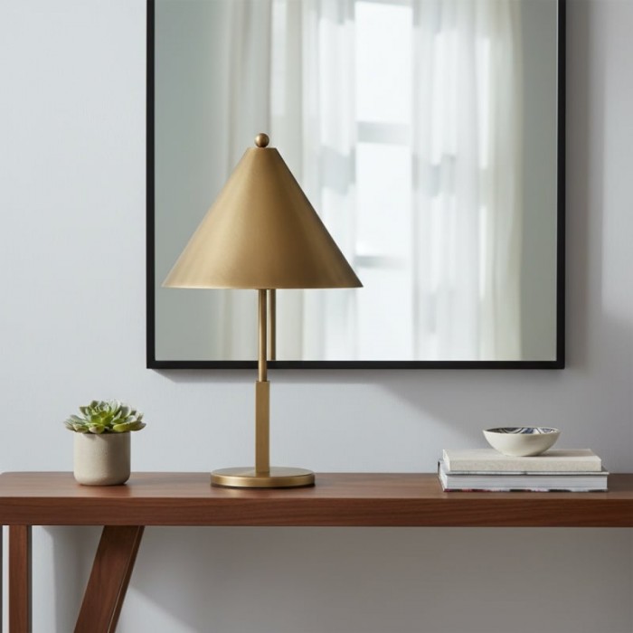 Aurecyl Table Lamp - Sleek Tapered Metal Table Lamp in Vintage-Style Finish for Living Room HL1853