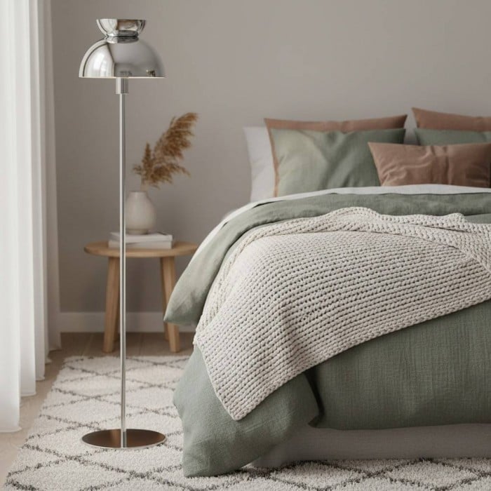 Lampadaire sculptural nordique Aurelia - Lampe sur pied minimaliste en métal pour salon ou chambre HL1984