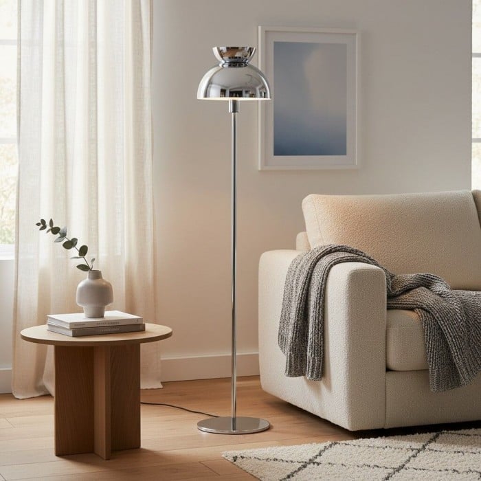 Lampadaire sculptural nordique Aurelia - Lampe sur pied minimaliste en métal pour salon ou chambre HL1984