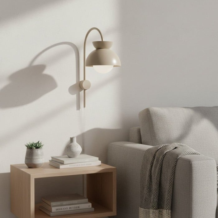 Applique murale Aurelia avec dôme à plusieurs niveaux en métal moderne pour chambre ou couloir HL1976