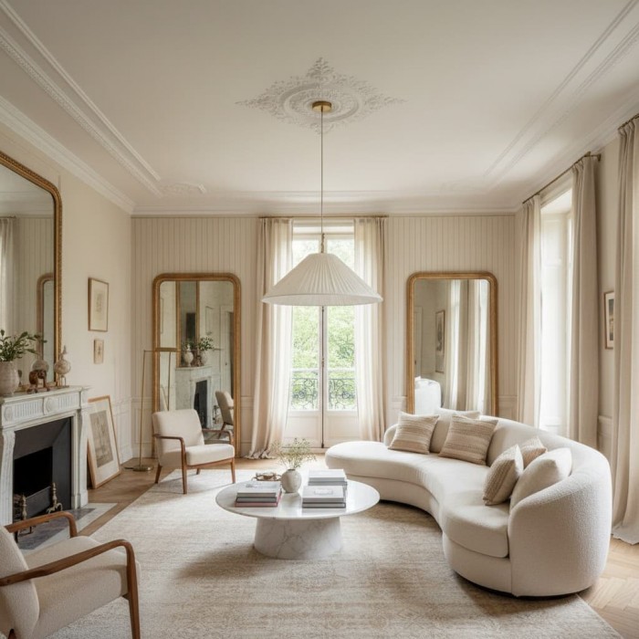 Blossine linnen hanglamp met geschulpte rand - gelaagde kap en metalen plafondplaat, rustiek tot modern HL1921