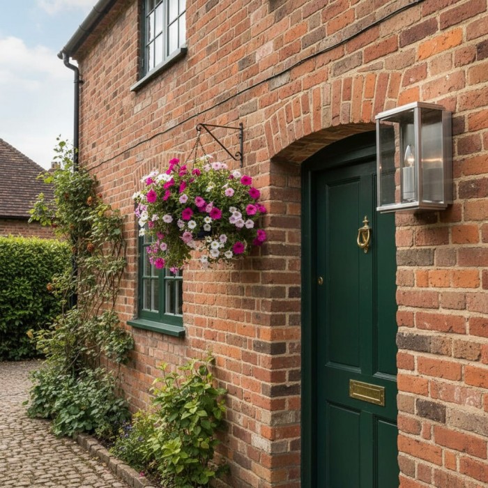 Applique murale d'extérieur Boxar - Structure en métal et verre transparent pour porches ou entrées HL2214