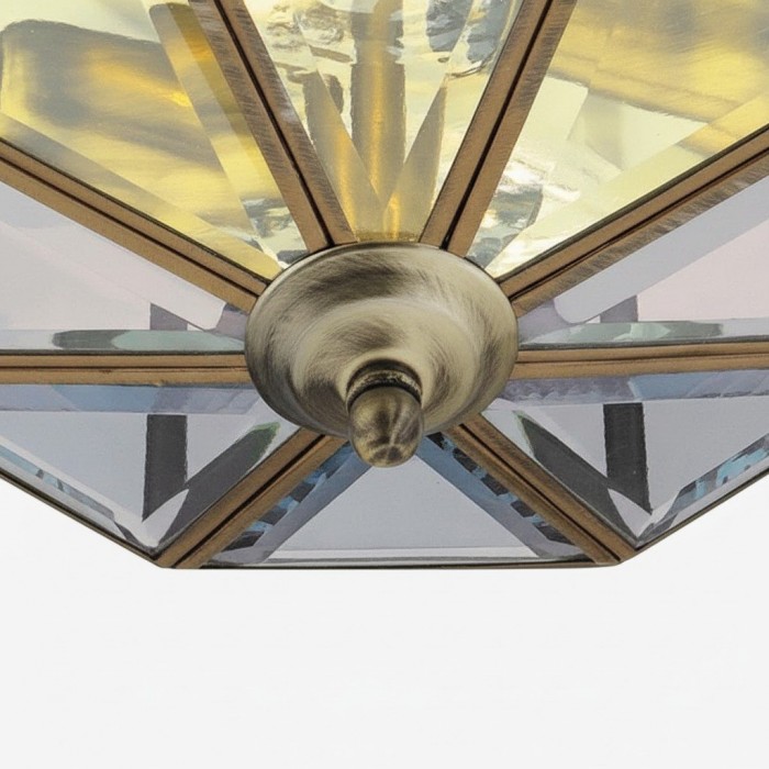 Braleen Antieke Plafondlamp in Lantaarnstijl - Helder Glas Design voor Woon- en Slaapkamer HL2210