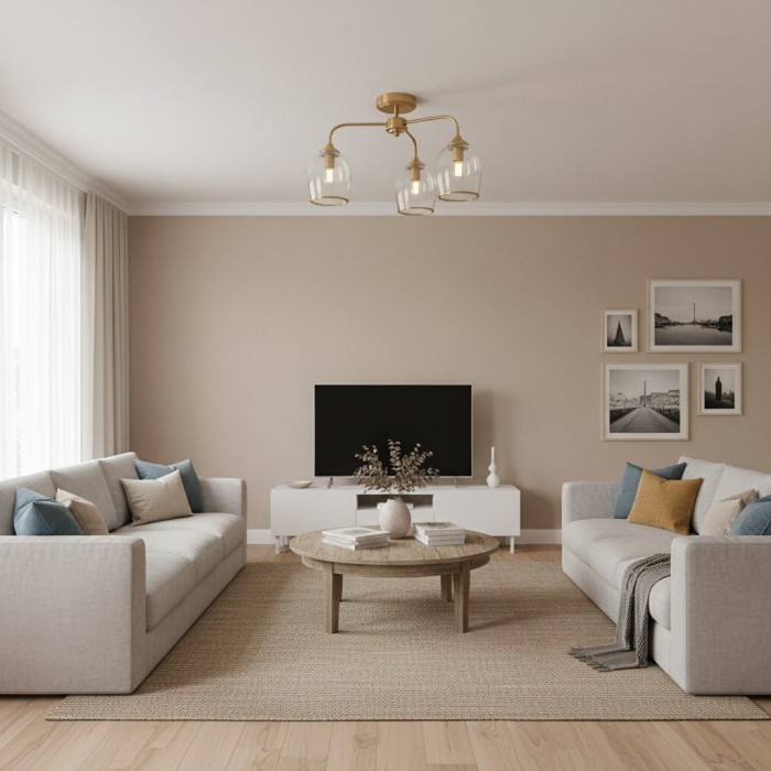 Brazara hanglamp met meerdere lichtpunten en glazen kap - gebogen metalen armen voor moderne woningen HL2079