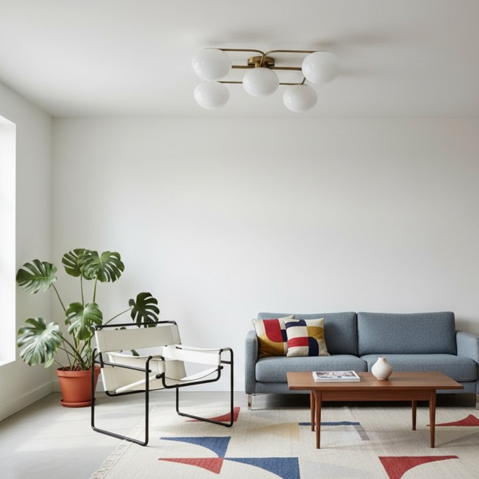 Brimush Modern Multi-Globe Flush Mount Lamp with Soft Diffused Light for Entryway or Living Room HL1944