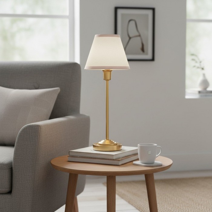 Bronzuno Textured Fabric Desk Lamp - Modern Metal Base Lighting for Offices or Lounges HL2121