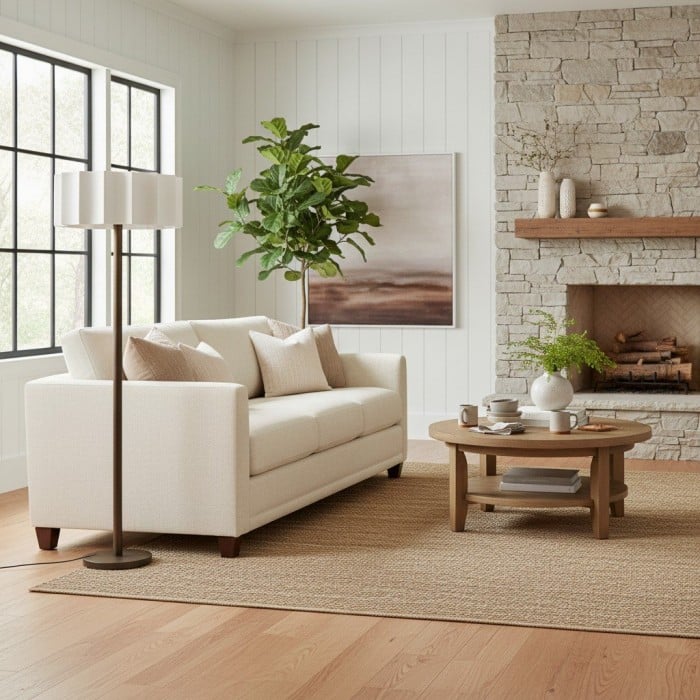 Cavilon Moderne Vloerlamp - Slank Profiel en Zachte Kap Hedendaagse Metalen Verlichting voor Slaapkamer HL1914