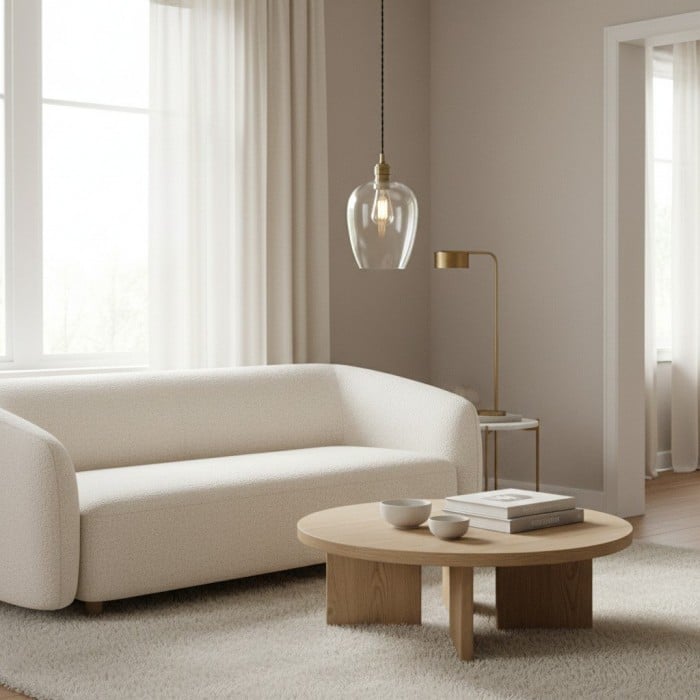 Clarione in hoogte verstelbare glazen hanglamp - Klassieke Art Deco lamp HL2231