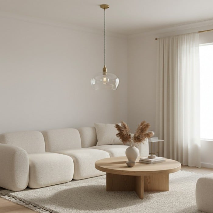 Clarione in hoogte verstelbare glazen hanglamp - Klassieke Art Deco lamp HL2231