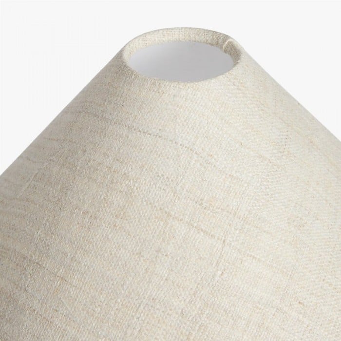 Lampadaire arqué Cordove - Style moderne, organique, en bois massif et tissu, idéal pour le salon HL1882