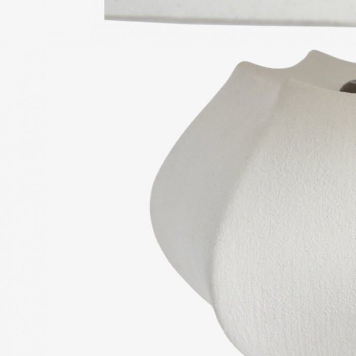 Cordove Table Lamp - Sculptural Ceramic Base and Linen Shade Suitable for Living room, Bedroom or Side Table HL1873