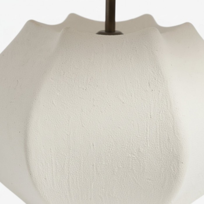Cordove Table Lamp - Sculptural Ceramic Base and Linen Shade Suitable for Living room, Bedroom or Side Table HL1873