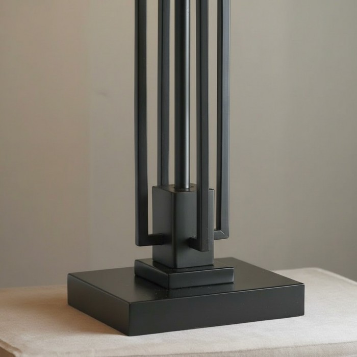 Culletto Stained-Glass Rectangular Table Lamp - Artisan Look for Bedrooms and Hallways HL2195