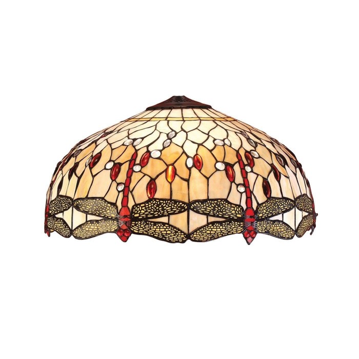 TF Dragonfly Blue Tiffany hanglamp - Art Nouveau hanglamp met glas-in-lood voor de woonkamer HL2045