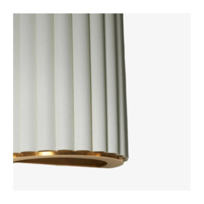 Applique murale festonnée Duova - Laiton antique et tissu en lin, idéale pour le salon et la chambre HL1909