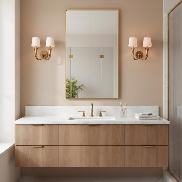 Duova wandlamp - ontwerp met gebogen, rietachtige metalen armen voor slaapkamer, woonkamer of badkamer HL1895