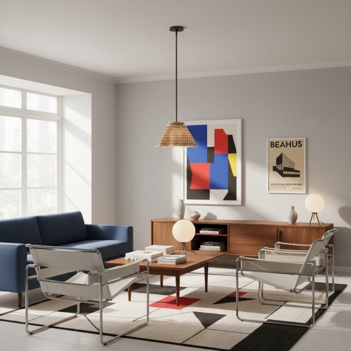 Florevian Modern Linen Pendant Lamp - Art-Inspired Statement Lighting for Dining Space HL1863