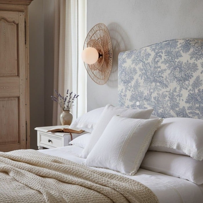 Applique murale tissée Florevian - Applique murale à deux niveaux en jute pour salon ou chambre HL1867