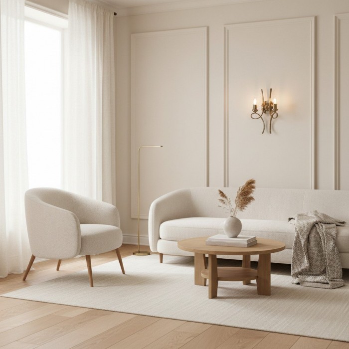 Foline Brushed Brass Wall Light - Timeless Wall Sconce for Living Rooms and Hallways HL2213