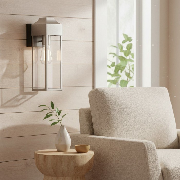 Georgon Exterior Wall Lantern Light - Clear Glass Shade, Classic Architectural Style for Outdoor Spaces HL2203