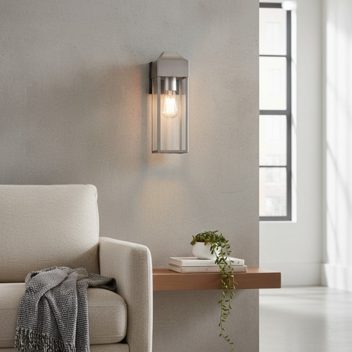 Georgon Exterior Wall Lantern Light - Clear Glass Shade, Classic Architectural Style for Outdoor Spaces HL2203