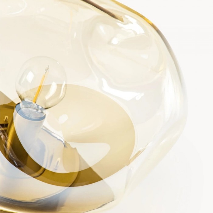 Glissora Glass Table Lamp - Soft Sculptural Glass Form for Living Room or Bedroom HL1994