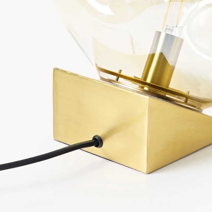 Glissora Glass Table Lamp - Soft Sculptural Glass Form for Living Room or Bedroom HL1994