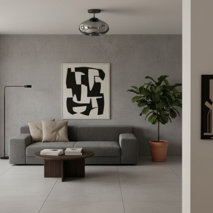 Glissora Reflective Glass Semi-Flush Ceiling Lamp - Sculptural Design, Versatile Finish for Hallways & Dining HL1988