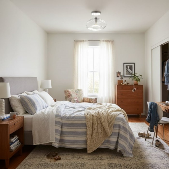 Glissora Reflective Glass Semi-Flush Ceiling Lamp - Sculptural Design, Versatile Finish for Hallways & Dining HL1988