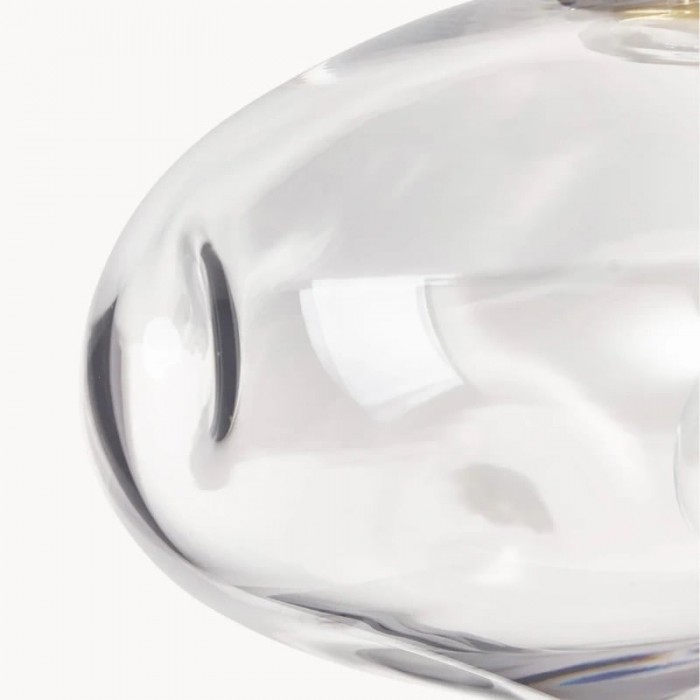 Glissora Reflective Glass Semi-Flush Ceiling Lamp - Sculptural Design, Versatile Finish for Hallways & Dining HL1988