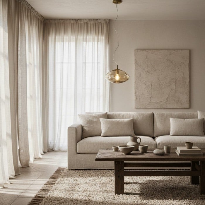 Glissora Soft Curved Glass Pendant Light - Hanging Pendant Glass and Metal for Dining and Kitchen Island HL1981